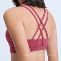 High Quality Sexy Yoga Bra Back Double Cross Straps Sports Bra Fitness Comfortable Latest Listing Sport Bra